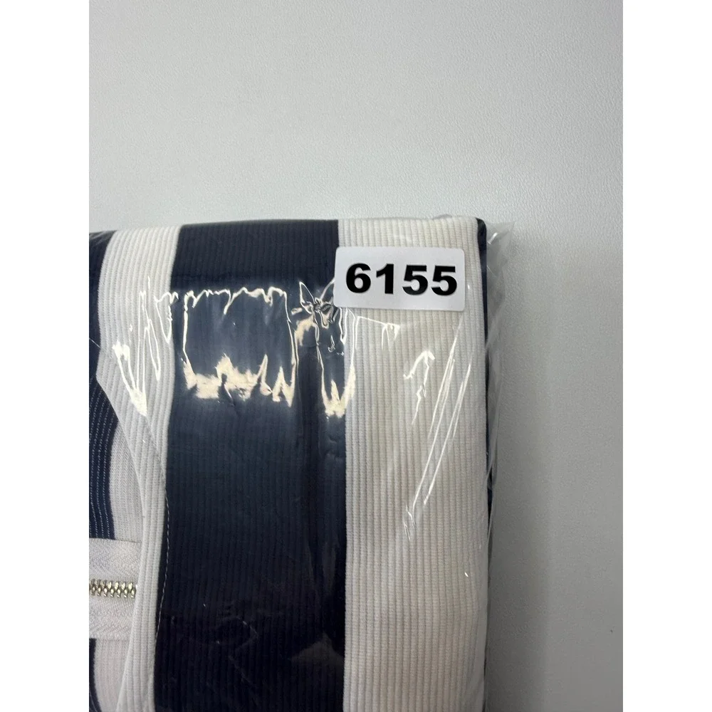 J.Crew Navy Blue White Striped Sheath Dress Womens Size 8 Sample NEW